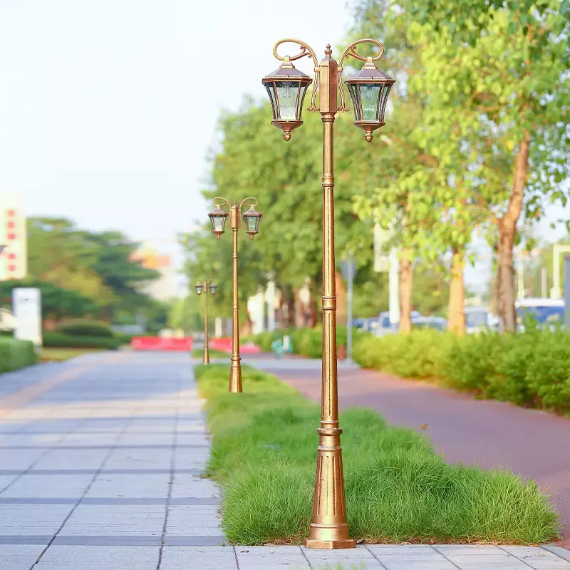 Straßen laternen im Freien wasserdichte Innenhof Straßen laternen europäischen Stil Retro-Gemeinschaft Dual Haushalt High Pole Garten