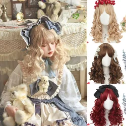 Synthetic Lolita Cosplay Wig Curly Hair Long Straight Hair Lori Double Ponytail Roman Roll Princess Roll Halloween Christmas