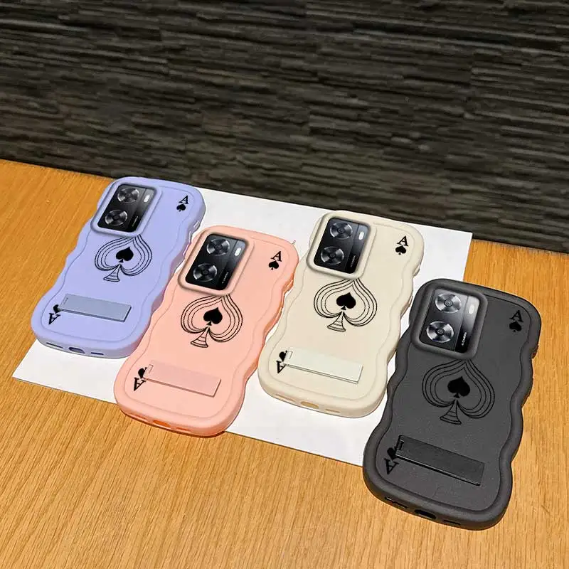 Moda Ace of Clubs Capa de design flexível refinada e proteção de suporte feita para OnePlus Nord N20 SE Ideal para OnePlus Nord N20