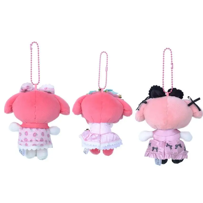 Sanrio lolita série brinquedo de pelúcia chaveiro dos desenhos animados olá kitty macio pelúcia boneca pingente chaveiro do carro mochila saco decoração presente do miúdo