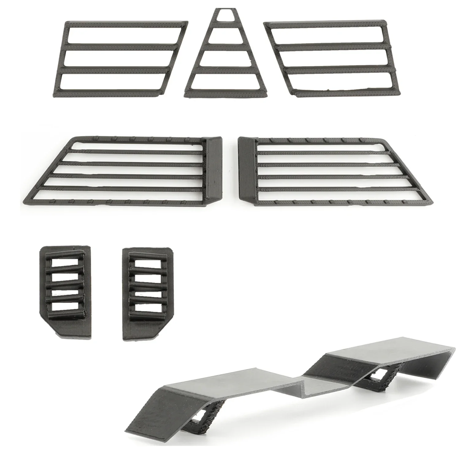 1pcs Simulatie Plastic Front Side Window Armor Grille voor 1/12 RC Crawler Auto MJX H12P Accessorie