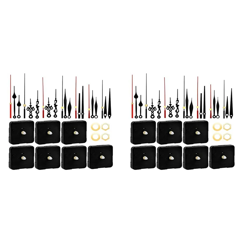 

ABFA 2 Set 7 Wall Clock Mechanism Kit, 12Mm Axis Clock Movement Mechanism For DIY Clock Repair Parts Replacement