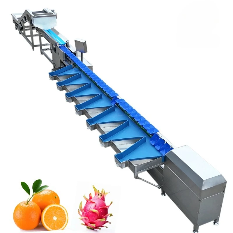 Vegetable Fruit Sorting Grading Machine Customized 3-18 Grades 160-280pcs/min Capacity for Fruit Processing Plant