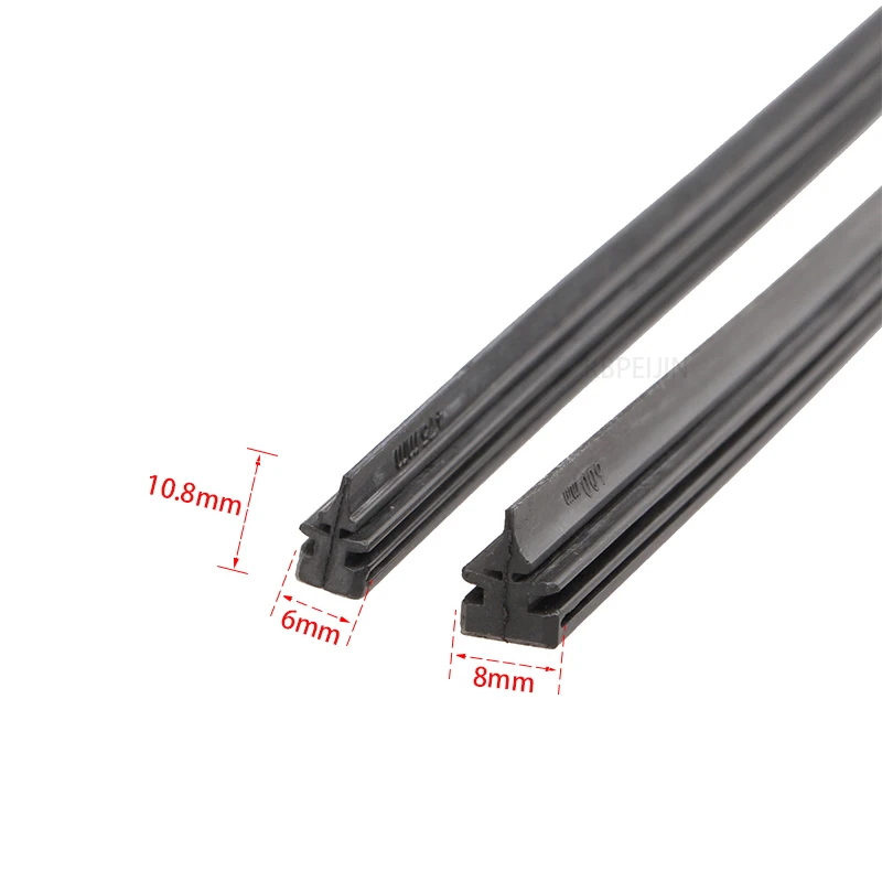 Car Wiper Rubber Strip para Peugeot 301, Limpadores de pára-brisas dianteiros, Recarga, Limpadores Acessórios, 1 Conjunto