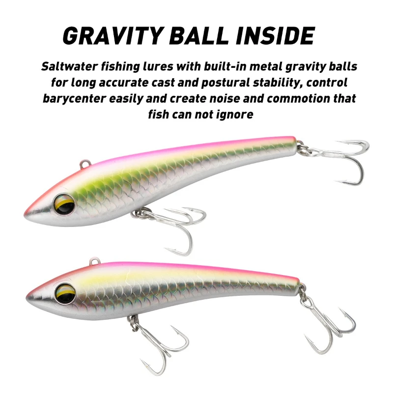 لعبة كبيرة 73 جرام من Nuovo Matita Affondamento VIB Esche Da Pesca in Mare Wobblers Per GT Tonno Acqua Salata Bastone Esca Artificiale #4