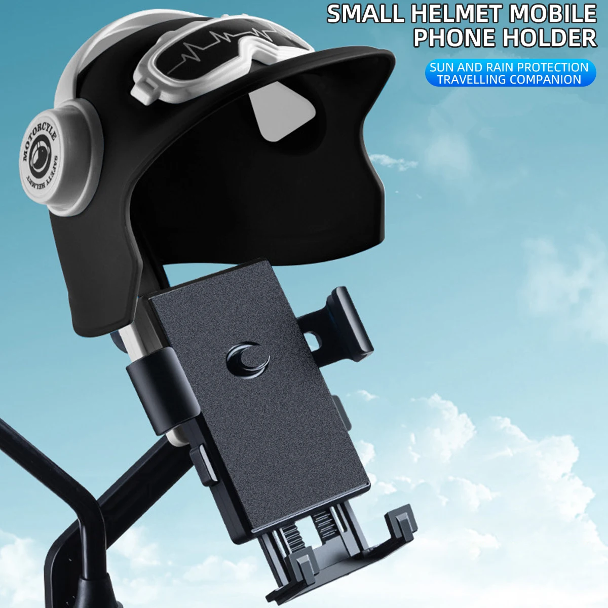 NEW Small Helmet Rider Motorcycle Mobile Phone Holder Electric Bicycle Waterproof Sunshade Navigation Mobile Phone Holder