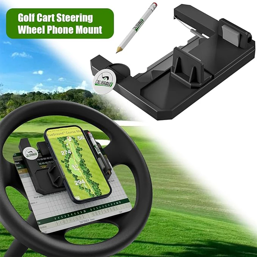 Supporto universale per telefono per carrello da golf/supporto per telefono per volante per carrello da golf per EZGO Yamaha Clubcar e tutti i carrelli da golf