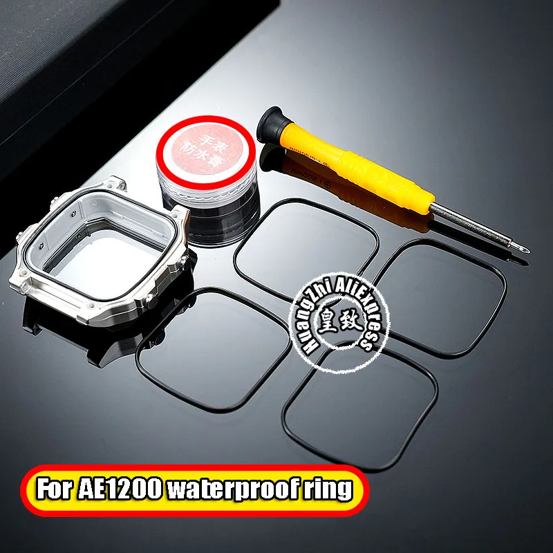 

For Casio AE-1200 AE1300 Back Cover Waterproof Ring bottom cover Men rubber Sealing Ring accessories Black Men Waterproof paste