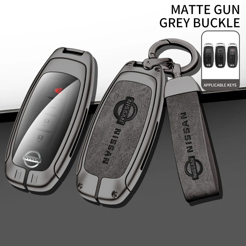 

Zinc Alloy Leather Car Key Cover Case Nissan Qashqai Juke X-Trail Patrol Note Leaf Altima Maxima Murano Tiida Teana Rogue Sentra