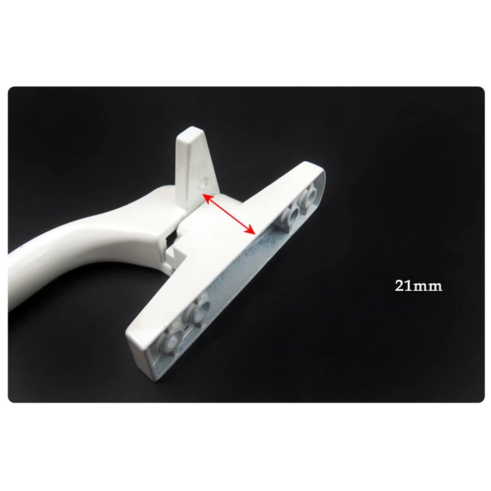 

Door and Window Handle Portable External Flat Window Handle Lock 7-word Single-point Metal Window Buckle (Right Ha