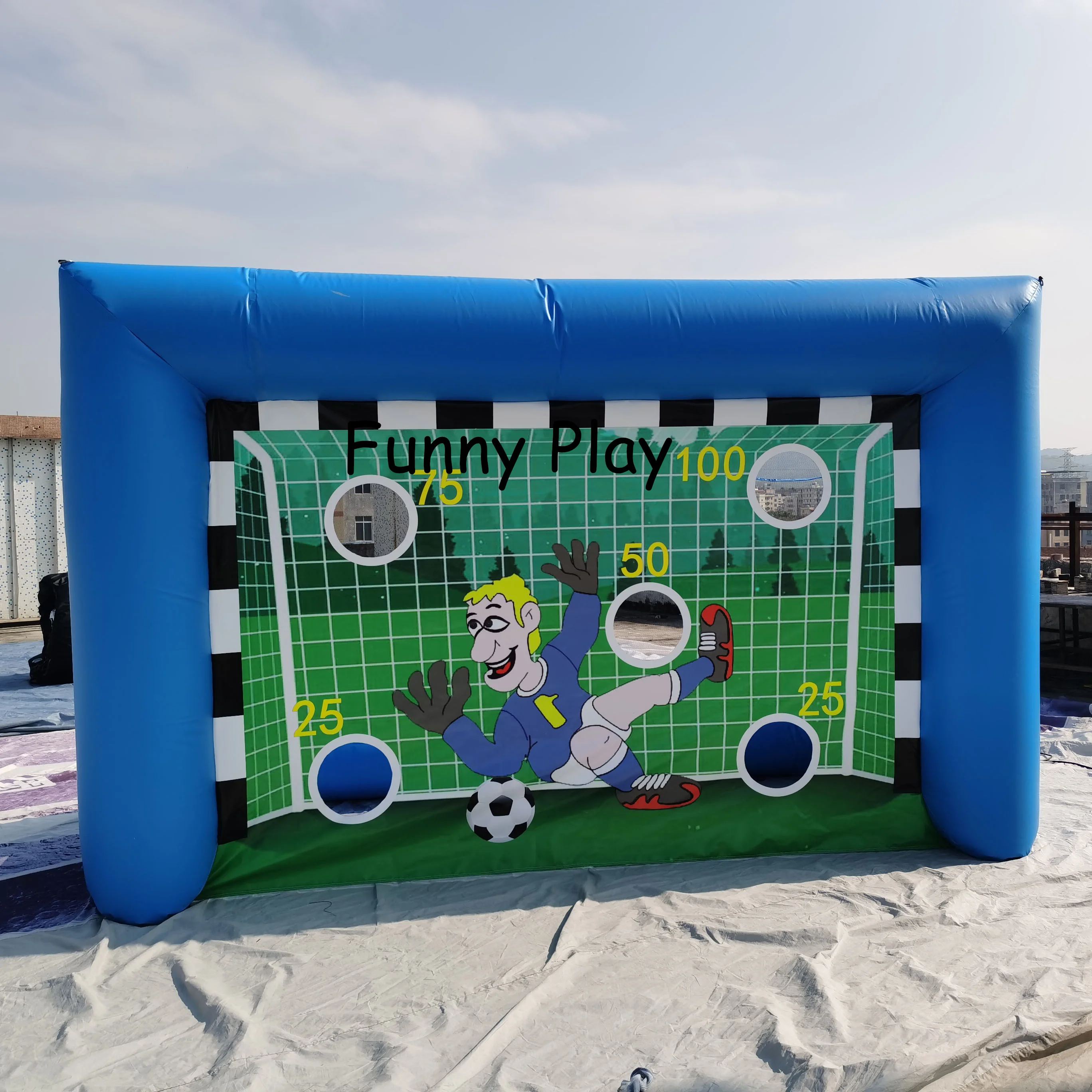 Inflatable Soccer Target Game For Sale inflatable football shooting field Sealed Airtight Basketball Goal Inflatable Sports Game