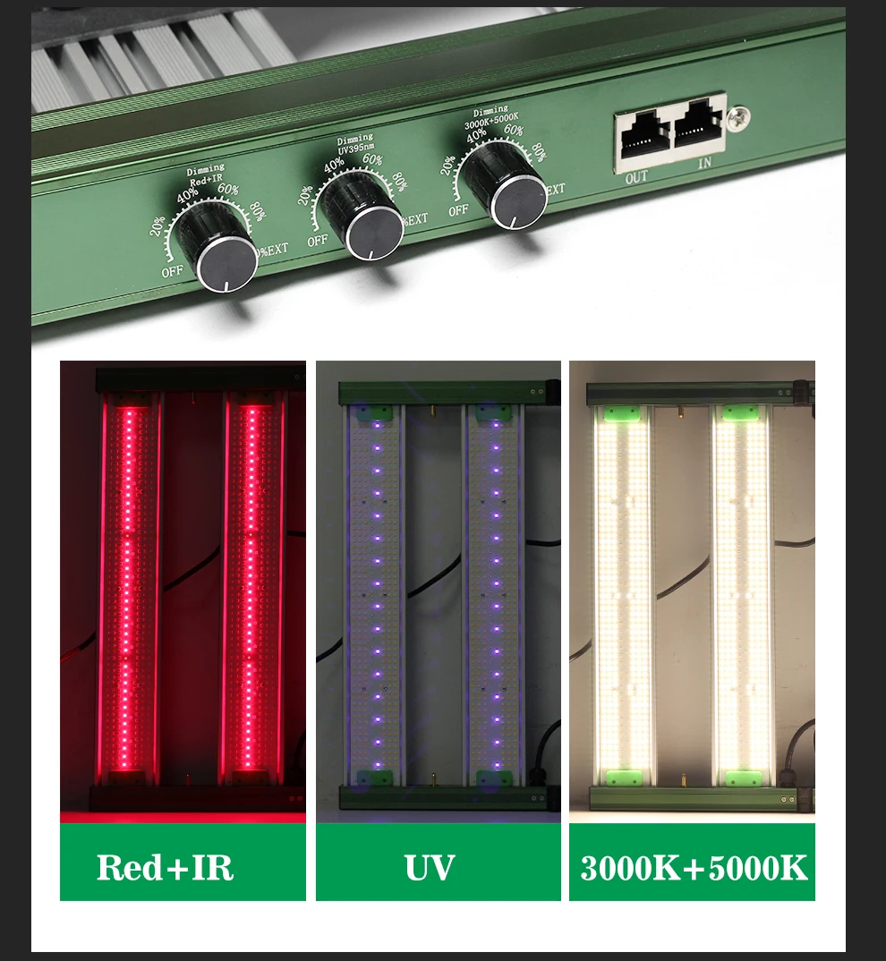 Vollspektrum-LED-Pflanzenlampe SMD3030 400W 650W 800W 1200W 3000K 5000K Rot IR UV Licht 1650Umol/ ㎡ Pflanzenlampe mit hohem PPFD für Pflanzen – Detail 7
