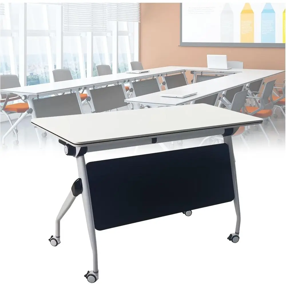 

Современные офисные конференц-столы: складные, мобильные, с откидной столешницей, бесшумными колесами и перегородкой, портативные, модульные.