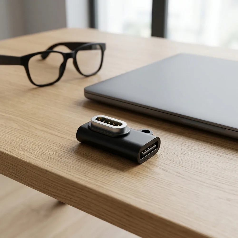 USB C Magnetic Charger Converter For-Rokid AI-Glasses 480Mbps Data Transmission Adapter For Smart Glasses Accessories
