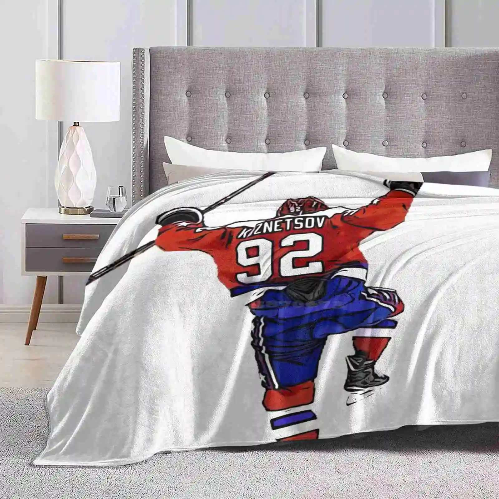 Evgeny Kuznetsov Creative Design Comfortable Warm Flannel Blanket Evgeny Kuznetsov Hockey Caps 92 District Maryland Virginia