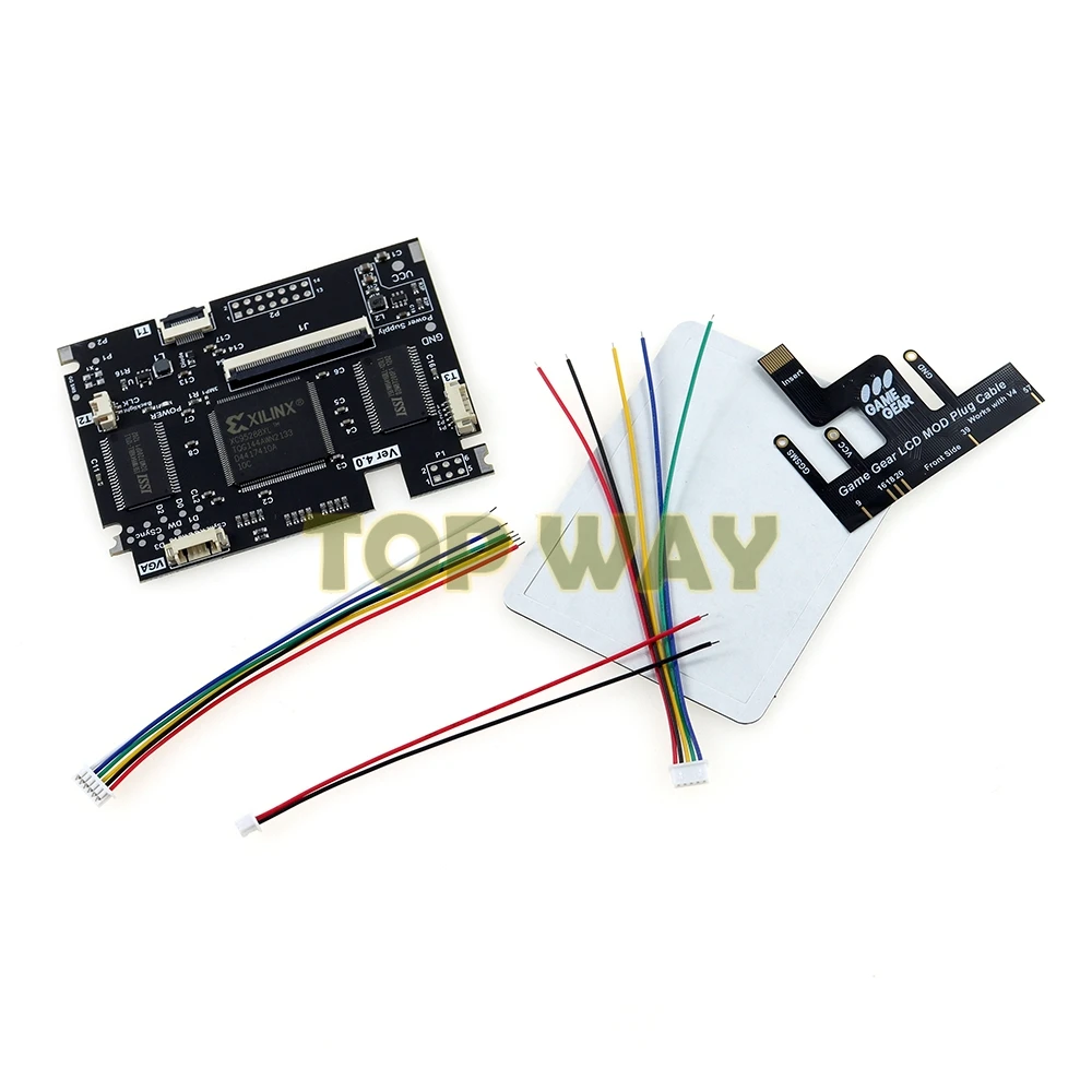 1set kit kaca layar LCD V4.0 V4, untuk SEGA GGGame Gear konsol layar penuh tampilan LCD lampu latar kecerahan