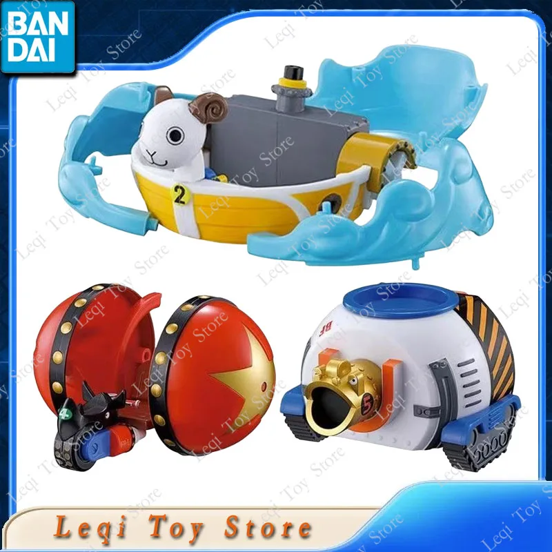 Bandai véritable une pièce GASHAPON ONEPI NO MI VOL.1 VOL.2 petite navire de guerre Action figurines d'anime jouets enfants cadeau modèle ornements
