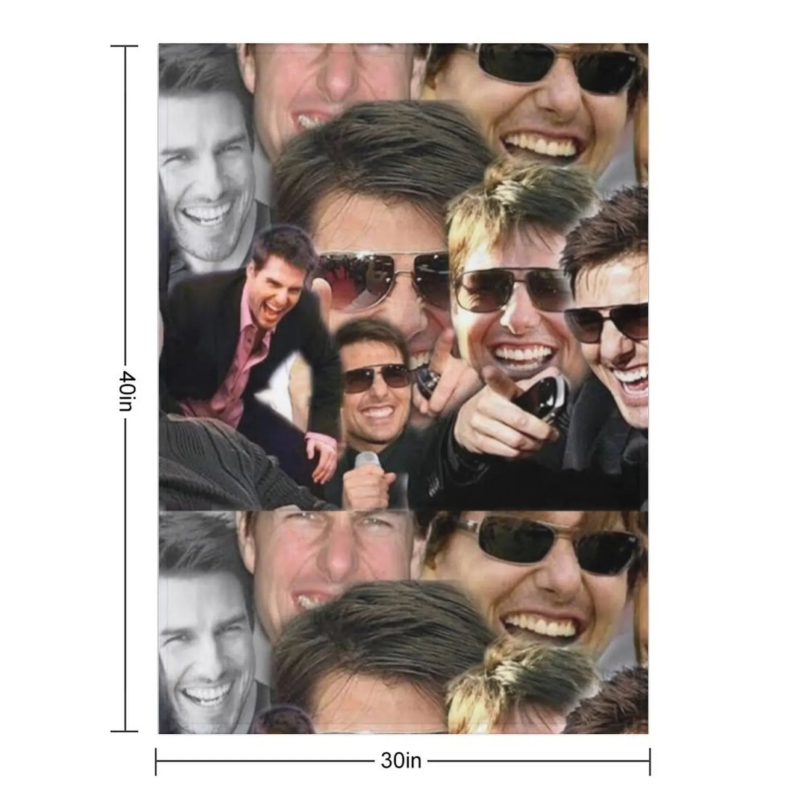 tom cruise laughing meme photo collage Throw Blanket Giant Sofa Sofa Throw valentine gift ideas Personalized Gift Blankets