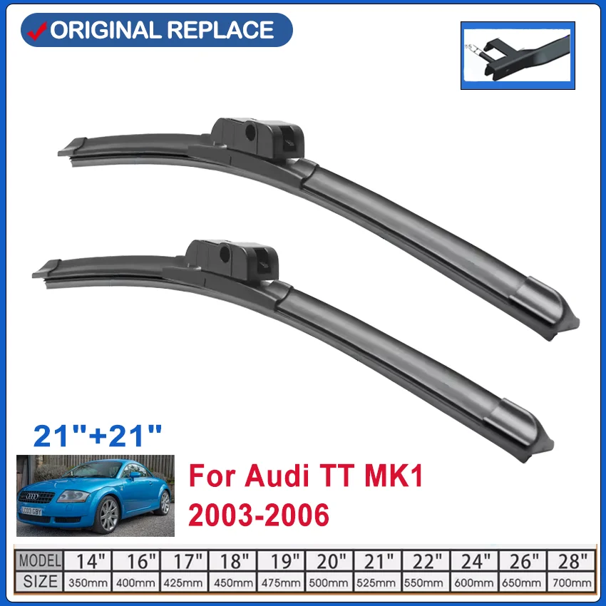 

Wiper Front Wiper Blades For Audi TT MK1 2003 2004 2005 2006 Windshield Windscreen Front Window 21"+21"