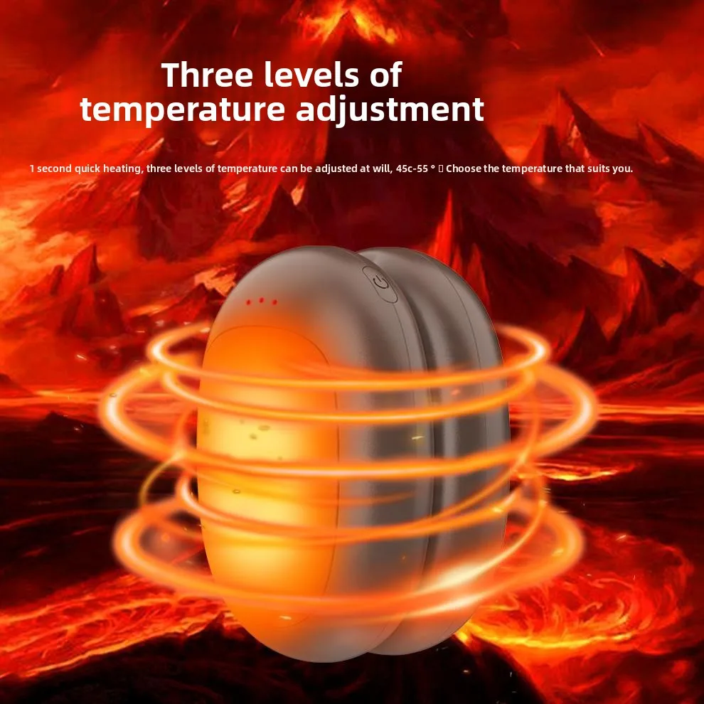 

2Pack Magnetic Electric Hand Warmers 5000mAh Large Capacity 3 Heat Settings Portable USB Hand Warmer for Winter Outdoors Camping