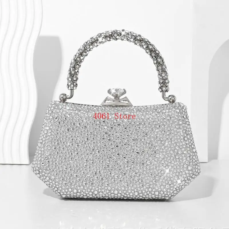 

Fashion Rhinestones Dinner Bag Women Stylish Accessory for Wedding Party Wear