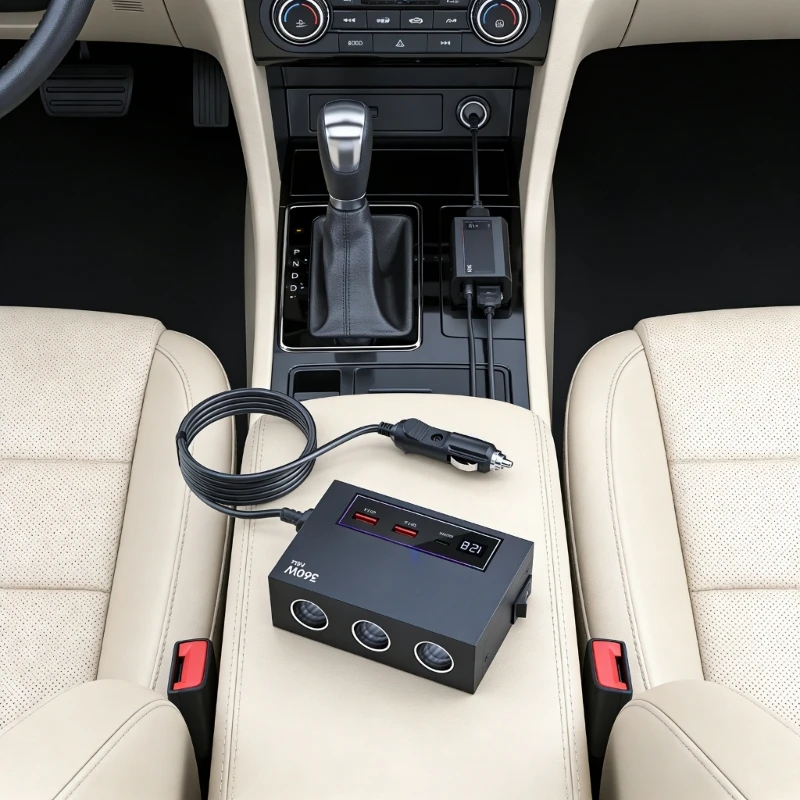 Practical 12V 24V Auto Electricity Source Having Safety Circuit Light