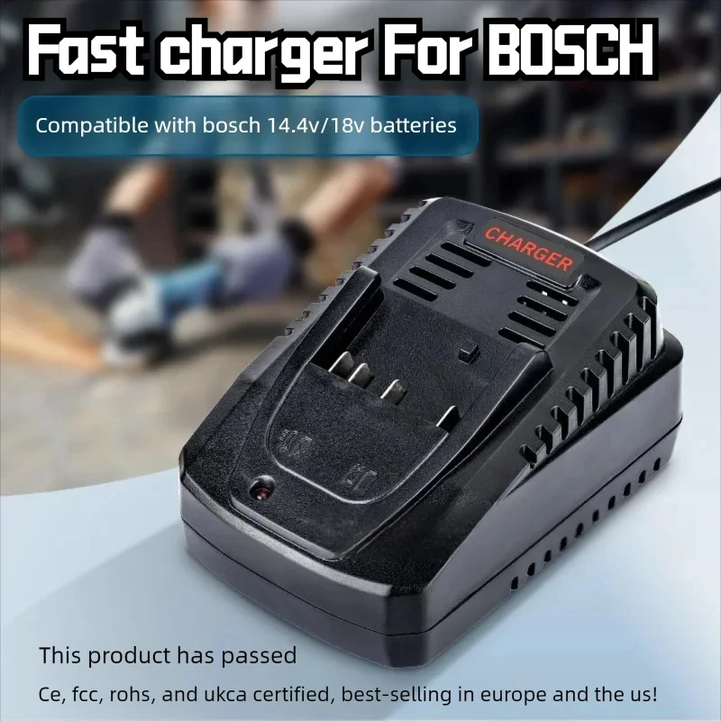 ボッシュ 14.4V-18V バッテリー用急速充電器 2A/3A 代替ボッシュ電動工具 LED 充電インジケーター付き BAT609 BAT609G 用