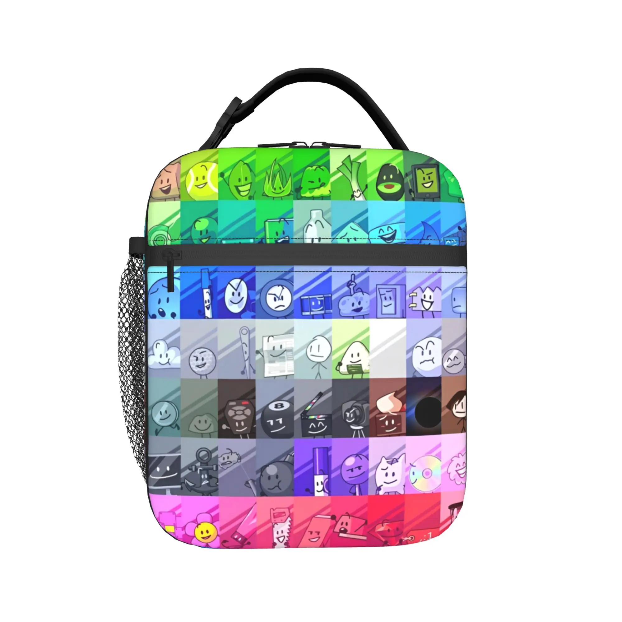 BFDI Insulated Lunch Bags High Capacity Battle for Dream Island Lunch Container Cooler Bag Tote Lunch Box Office  Bento Pouch