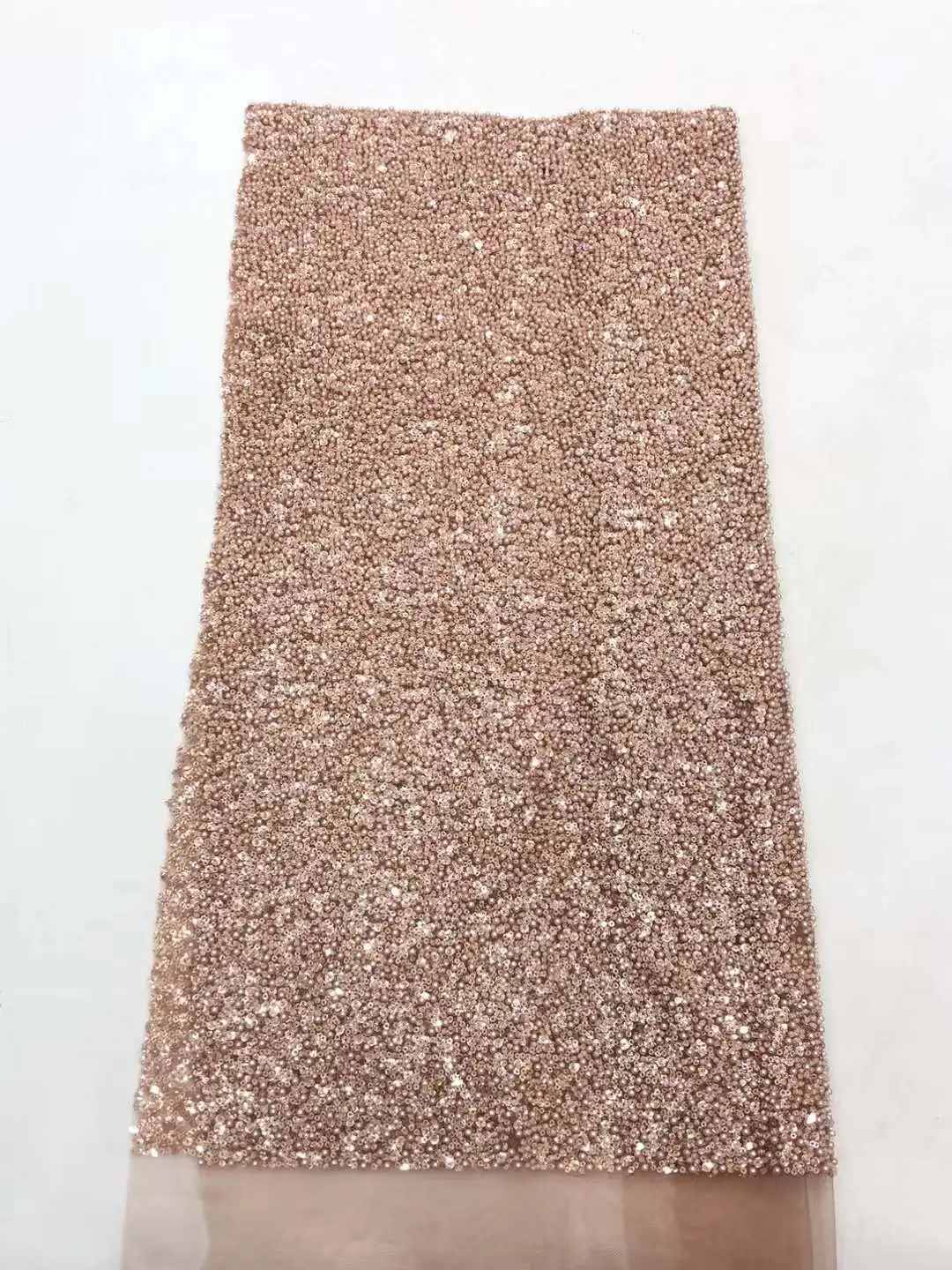 Red de tul de malla francesa con bordado de perlas para mujer, tela africana, bordado de cuentas de alta densidad, vestidos de fiesta, 5KG