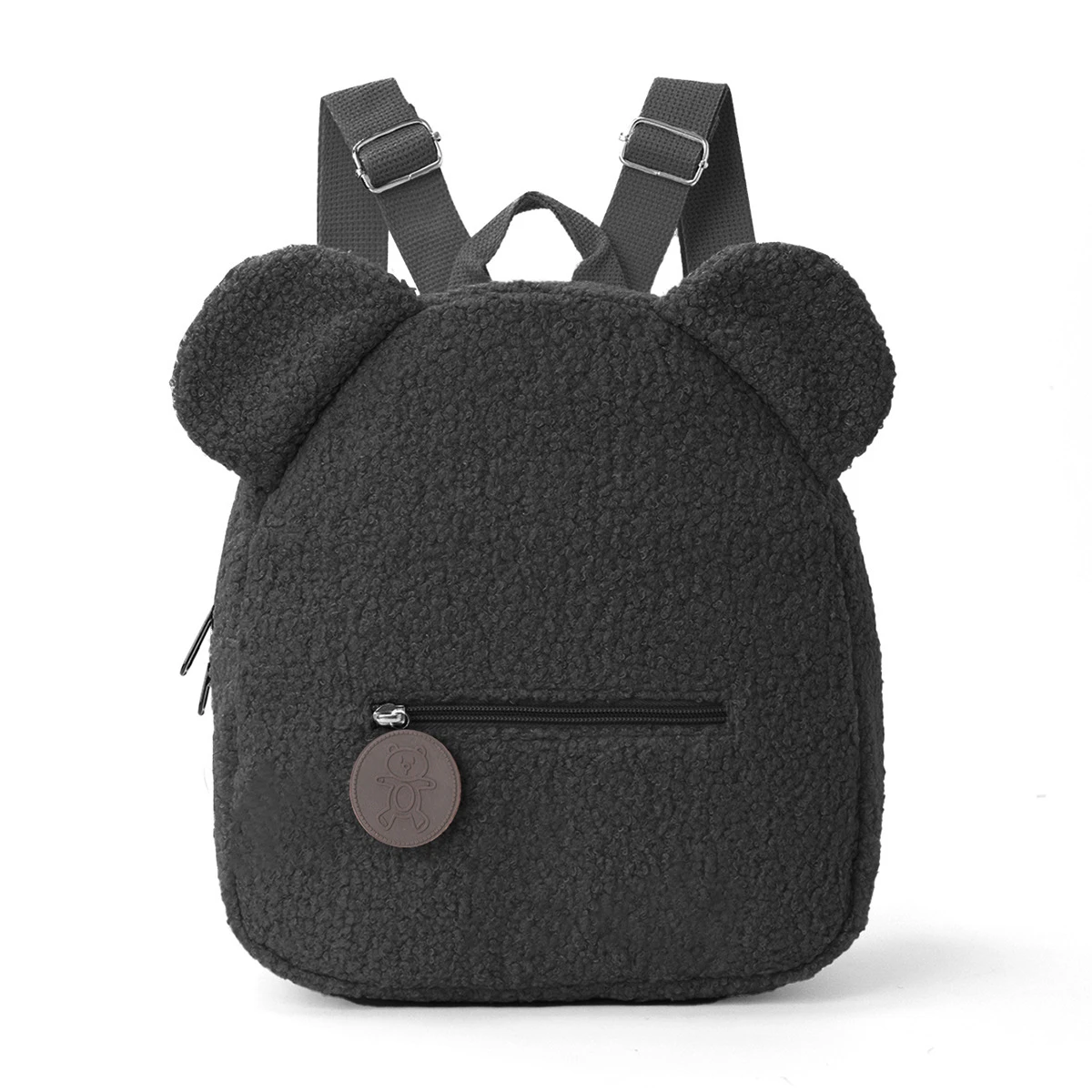 Personalisierter Flauschiger Teddybär Kinderrucksack mit Gesticktem Namen, Plüsch-Schultasche für Kleinkinder, Perfektes Geburtstagsgeschenk für Jungen und Mädchen – Detail 10