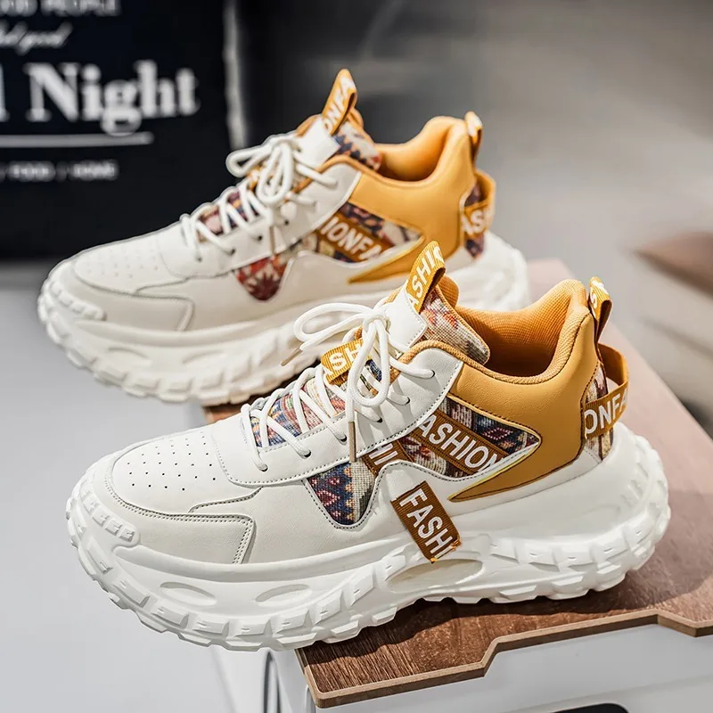 Male Fashion Daily Sneakers Minimalist Structure Design Soft Cushion Sole Non Slip Bottom Outdoor Leisure Sports Footwear