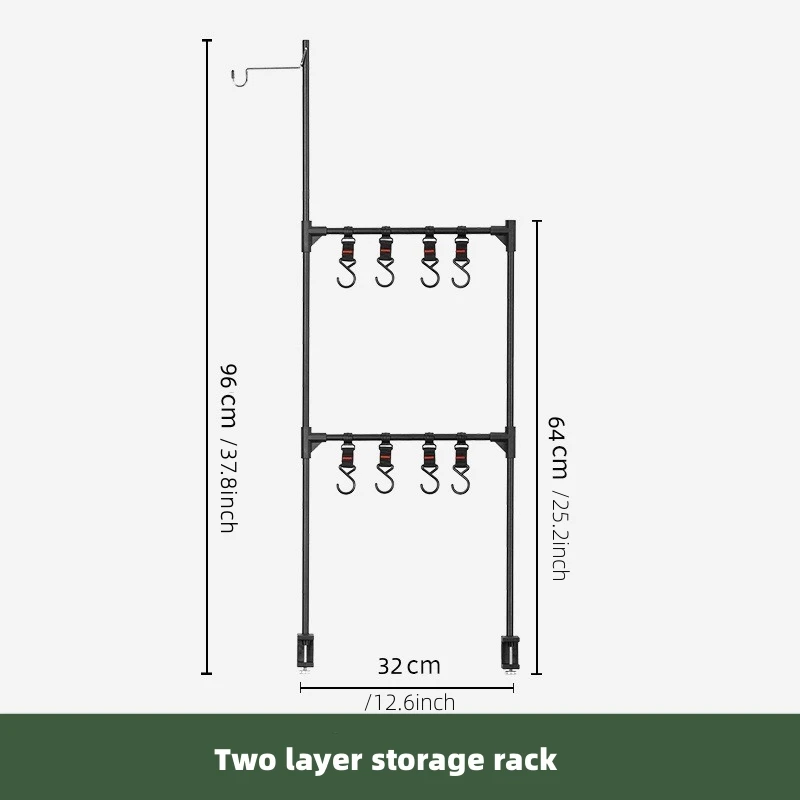 

PACOONE Подставка для фонаря IGT, подвесная полка для посуды для пикника, портативная съемная подставка-держатель для фонарей из алюминиевого сплава