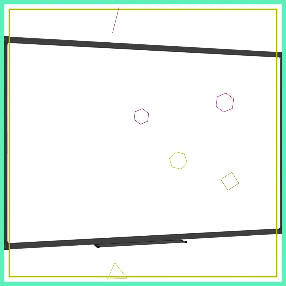 

48x31 Inch Magnetic Dry Erase Whiteboard with Black Aluminum Frame and Detachable Marker Tray