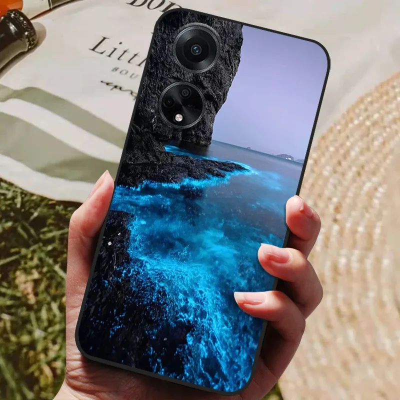 For Oppo A98 5G Case A 98 Black Silicone Painted Soft Black Cover for Oppo A98 2023 Funda OPPOA98 CPH2529 Coque Protective TPU
