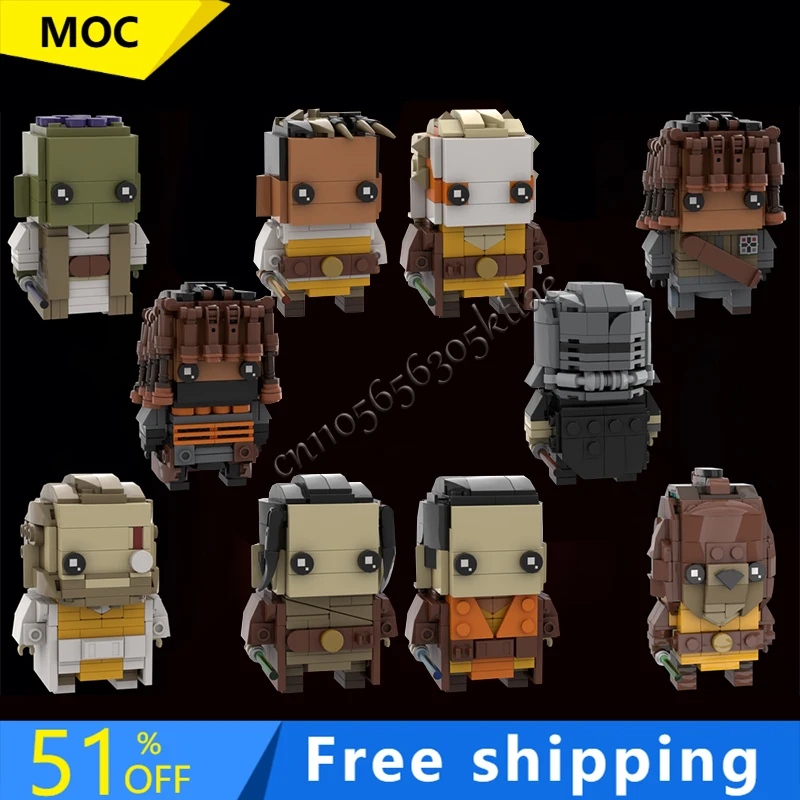 

Конструктор MOC Star Battle Series: Коллекция фигурок самурайских слуг, 1949 деталей, модель для сборки, игрушка, подарок на праздник