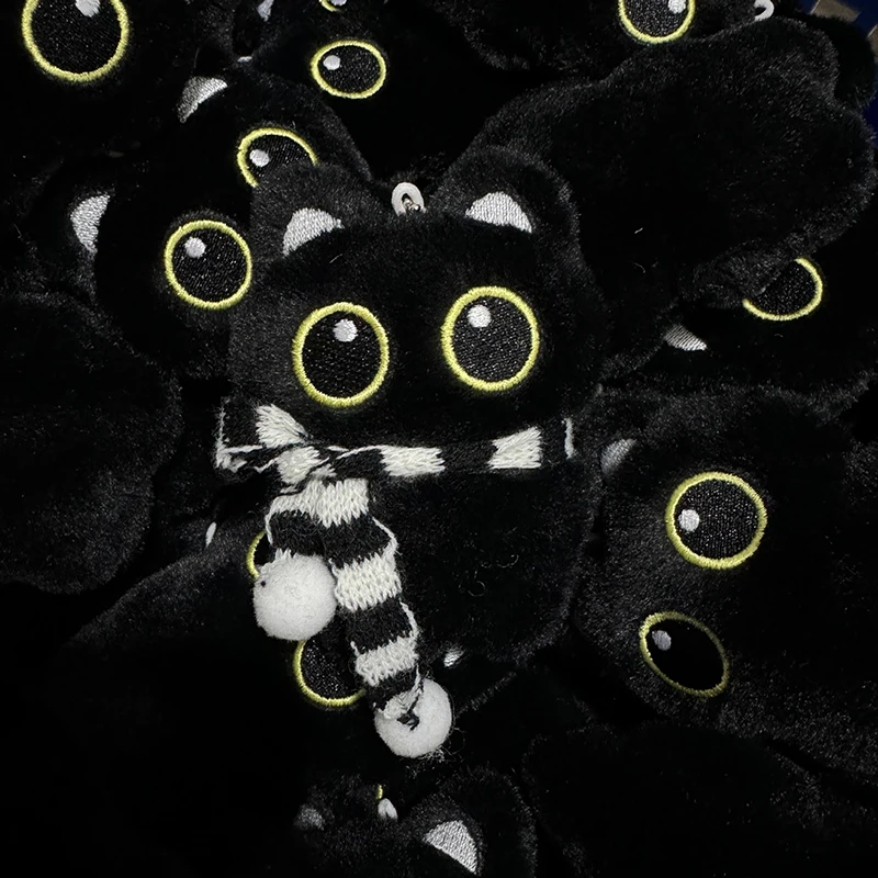 พวงกุญแจตุ๊กตาแมวดำน่ารัก 1 ชิ้น ของเล่นตุ๊กตาสร้างสรรค์ จี้ห้อยกระเป๋าขนาดเล็ก สำหรับเด็กชาย เด็กหญิง ของขวัญวันเกิด