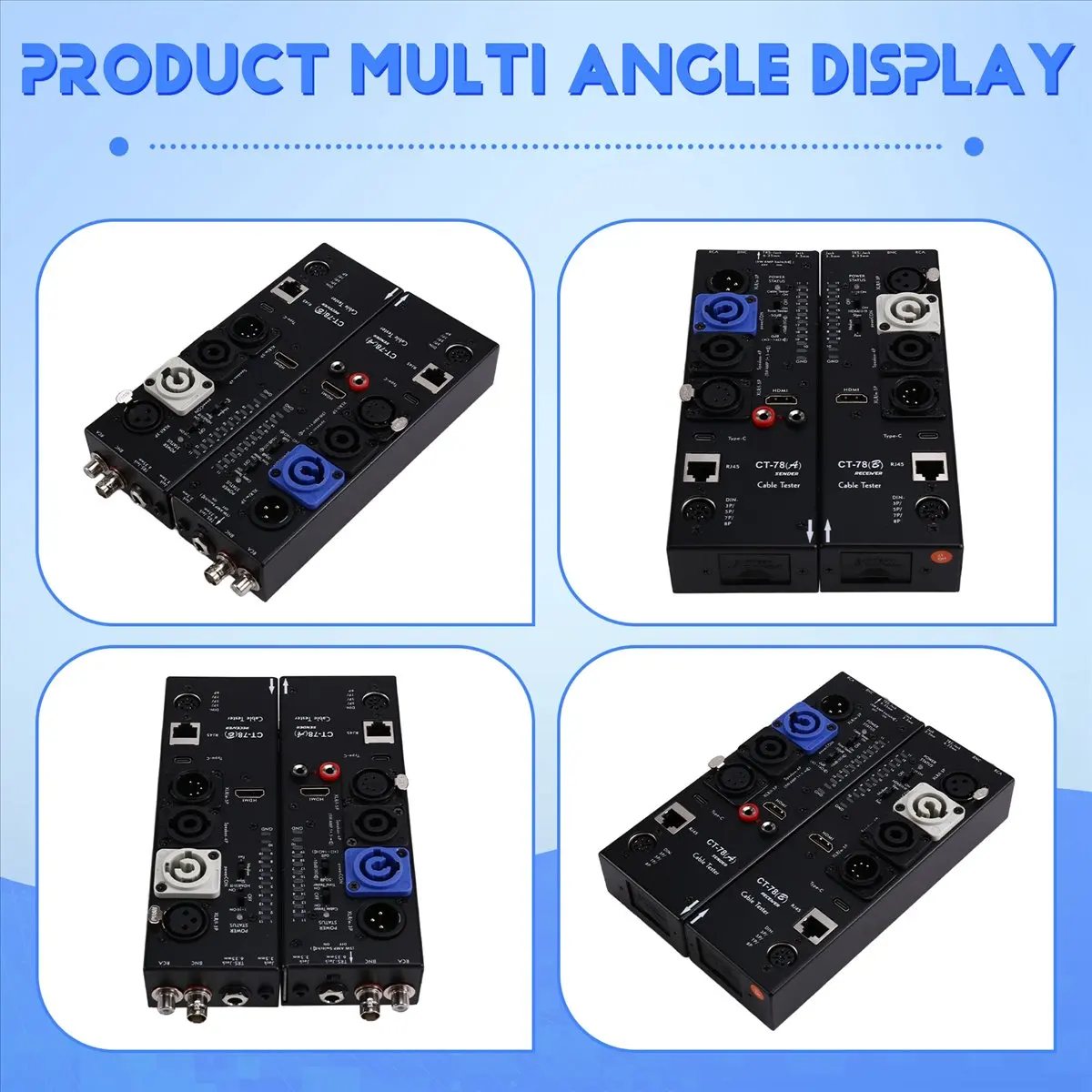 A99X CT78 Multifunction Cable Tester XLR Audio, Separation Remote, and -Compatible Automatic Detection in One Device