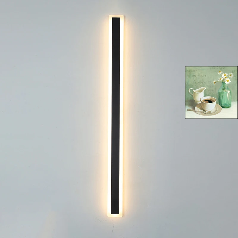 Lámpara LED de pared para exteriores, iluminación moderna resistente al agua IP65, montada en superficie, de aluminio, para jardín