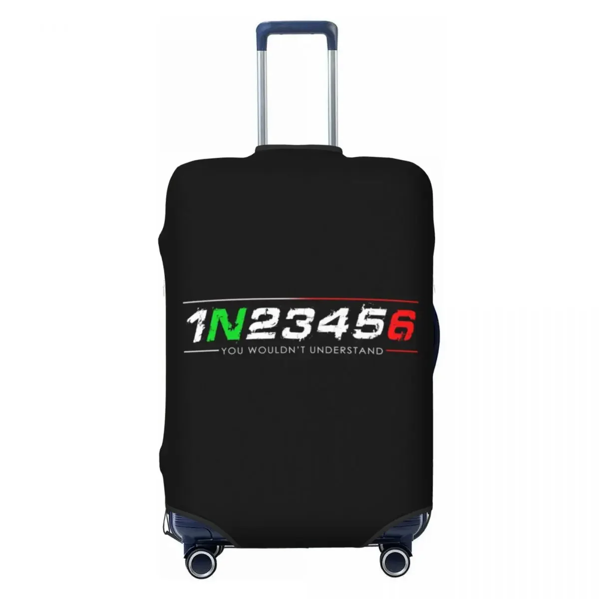 

Custom 1N23456 Motorcycle Gear Luggage Cover Protector Fashion Motorbike Heartbeat Travel Suitcase Covers for 18-32 Inch