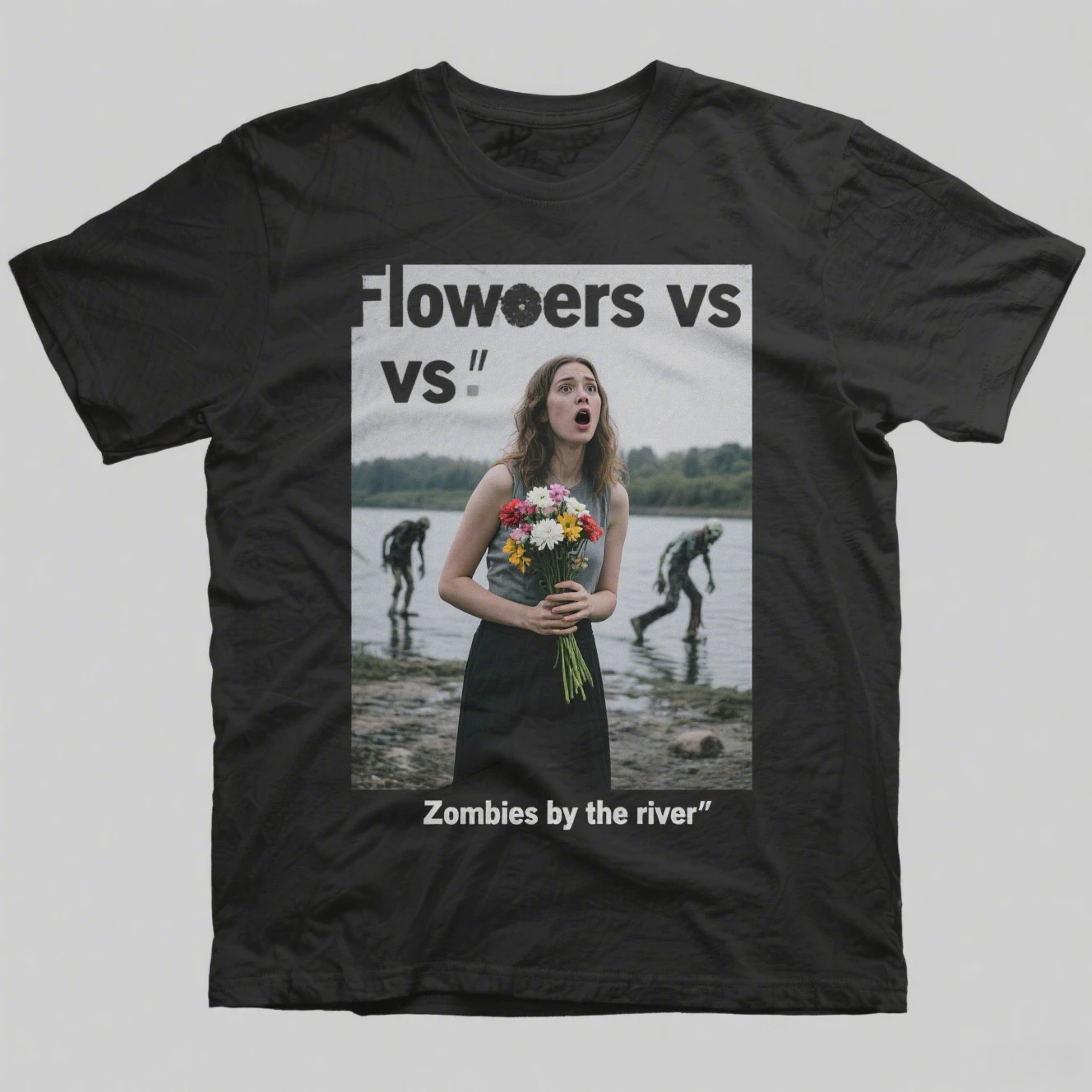 

Zombie Beautiful Woman Graphic Printing Summer Luxury Brand Pure Cotton Men's and Women's T-shirt Short Sleeve Trend Fashion