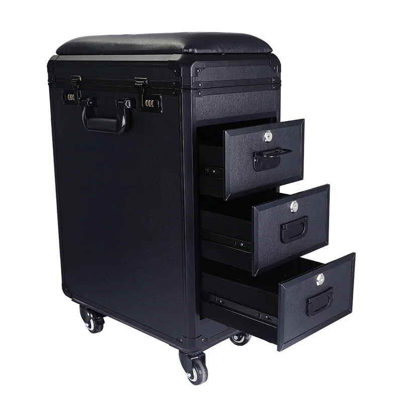 High-Capacity Draw-Bar Box Dual Purpose able Arm Bracket Portable Suitcase Tattoo Trolley Bag Artist Tools Storage Cas