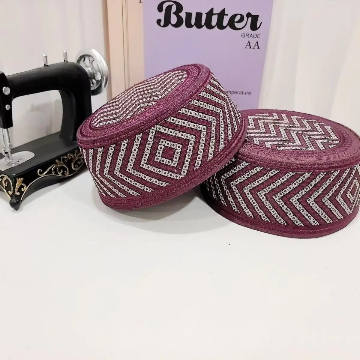 Free Shipping Muslim Caps For Men Clothing Prayer Hat Islamic Embroidery Kufi Tax Products Kippa Turkish Modern Polyester 03642