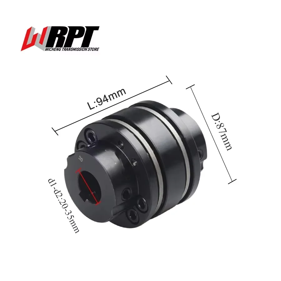 CLTBG Diaphragm Coupling 45# Steel High Torque Stepped Motor Flange Coupling CLTBG-87X94 CNC Transmission Parts