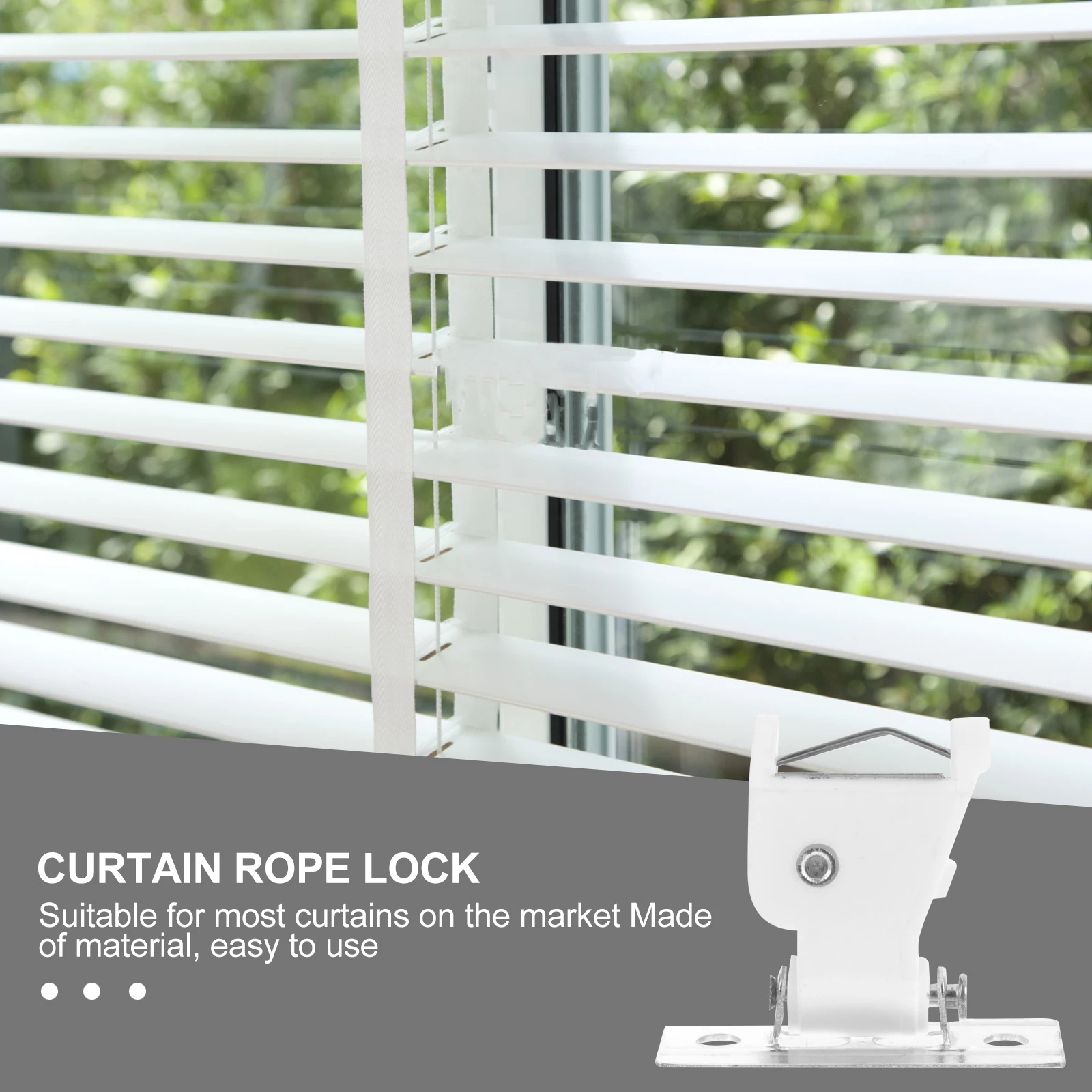 

4Sets Delicate Curtain Fittings Easy to Use for Bamboo Roman Blinds Household Accessory Curtain Cord Lock Window Blinds Lock
