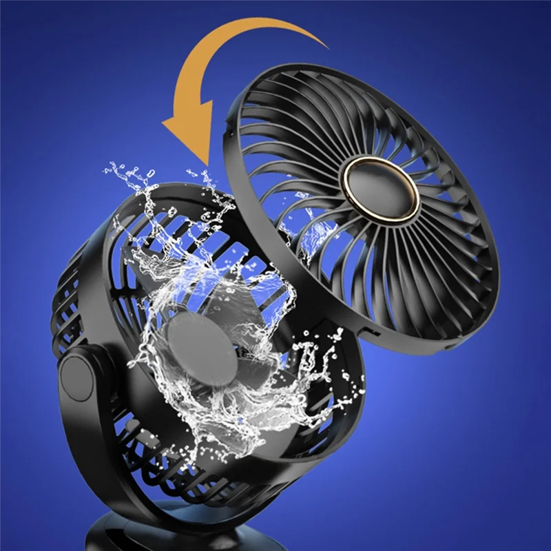 3000Mah N33 USB كليب مروحة كليب على مروحة صغيرة مع كليب الروائح استخدام شاشة ديجيتال المحمولة غرفة نوم عربة مروحة-POS