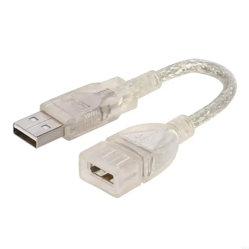 Q6PA USB-A Male-to-Female Extension Cord for Small USB Peripherals, Featuring a Bendable Rigid Cable That Holds Its Positioned