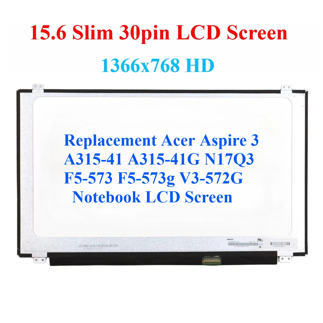 

Запасная часть экрана ноутбука Acer Aspire 3 A315-41 A315-41G N17Q3 F5-573 F5-573g V3-572G - не оригинальный OEM
