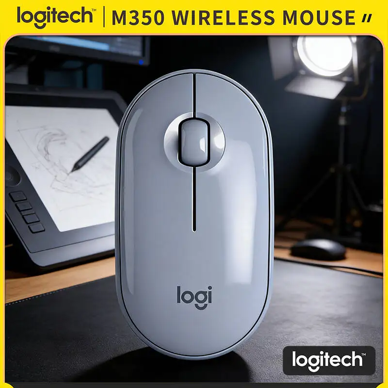 

Logitech M350 Ergonomic Wireless Mouse - Comfort Palm Fit, Silent Scroll, Dual Mode, 18-Month Battery, Fits Laptop Bag Easily