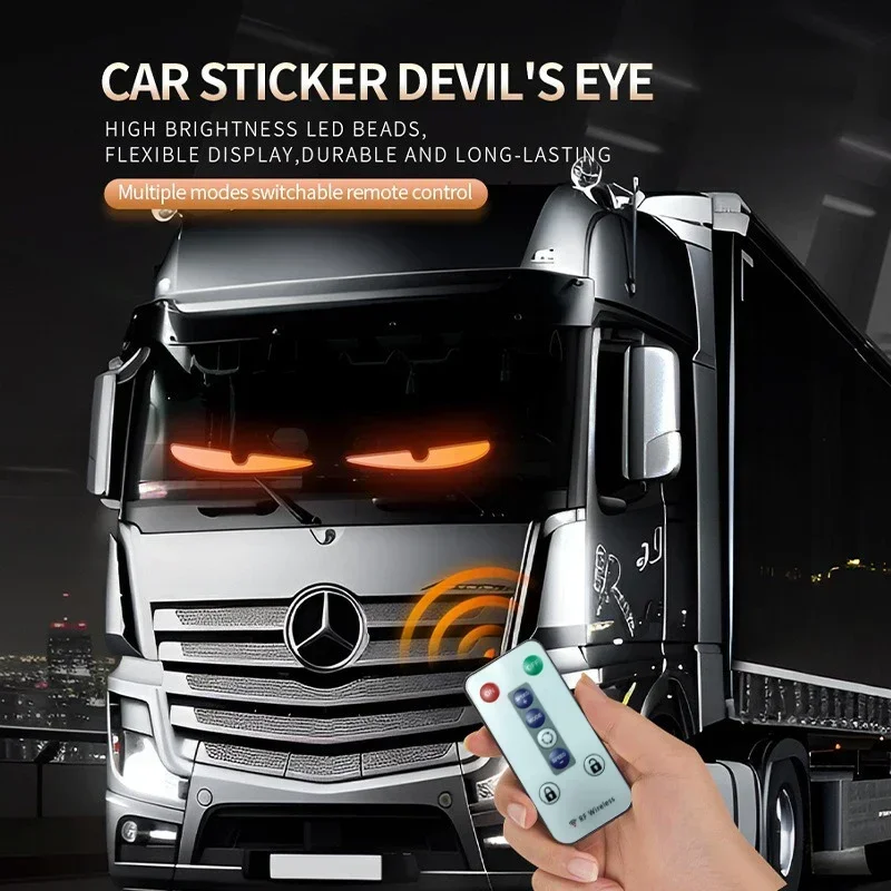 

Car Mounted LED Soft Screen Truck Devil Eye Matrix Pixel Panel Waterproof Car Decoration Accessories Sign Board Remote Control