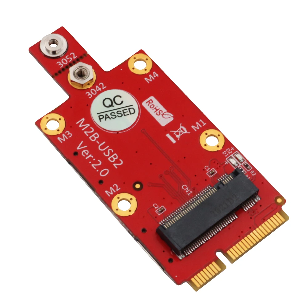 Adapter M.2 Key B do Mini PCI-e z 2 gniazdami kart NANO SIM NGFF M2 do Mini PCI Express PCIe dla modułu 3G 4G 5G